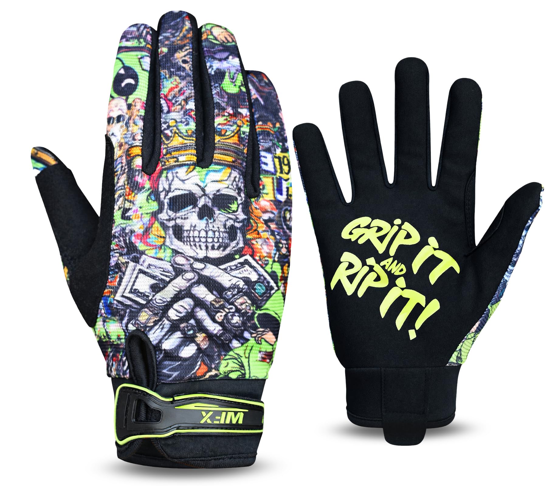 WFX Motorbike Gloves for Men & Women, Cycling Gloves Breathable Touchscreen Dirt Bike Racing Gloves for ATV, MTB, BMX & Motocross Riding Racing, Bicycle — view 8