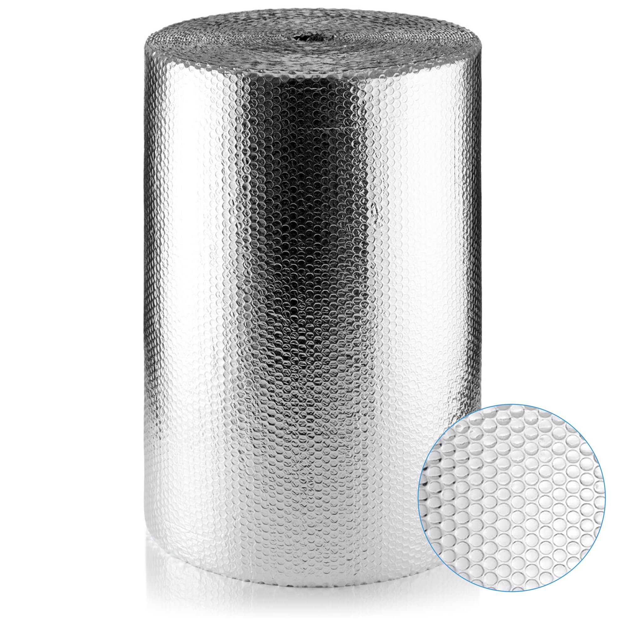 Aluminium Bubble Foil Insulation Roll - 0.6m x 7.5m (4.5 SQ/M) - Multi-Purpose Energy Saving Insulation for DIY Projects - Thermal, Radiant Barrier & Vapour Barrier (0.6m x 7.5m (4.5 SQ/M))