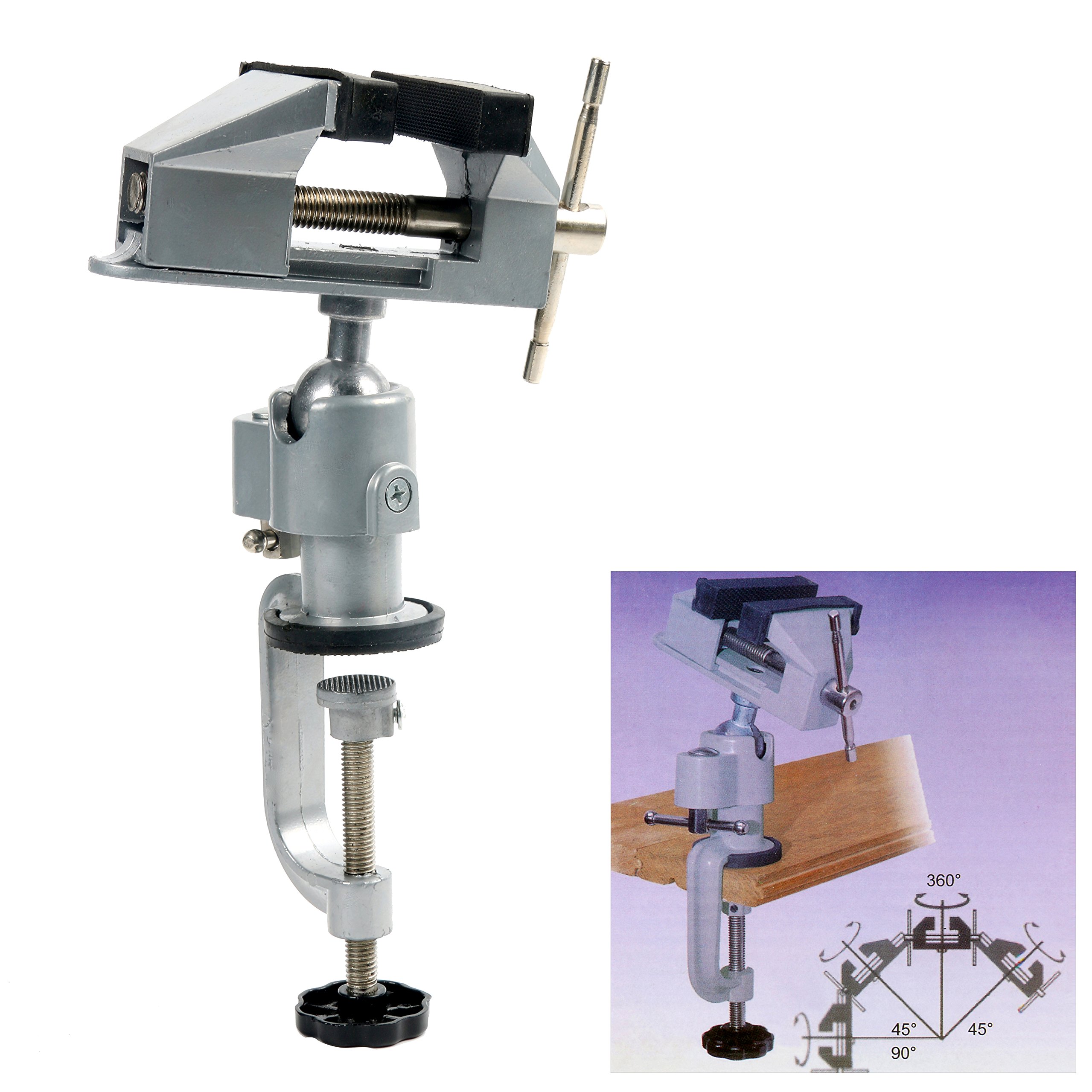 Amazon | マルチアングルバイス 軽量 卓上万力 アルミ製 DIY 固定 切断