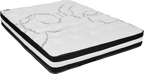 Miniatura 3 de Merrick Lane Luna - Colchón híbrido de tamaño matrimonial de 10 pulgadas con certificación CertiPUR-US de espuma y resortes ensanchados en una caja