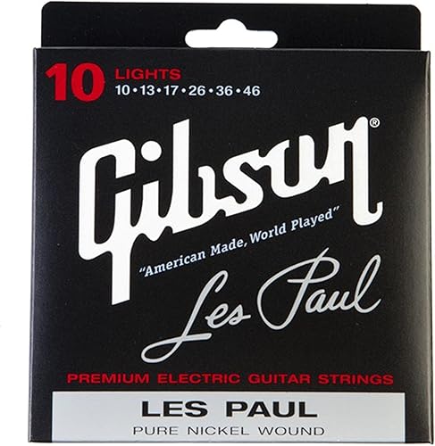 Gibson Les Paul - Cuerdas para guitarra eléctrica, calibre 10-46