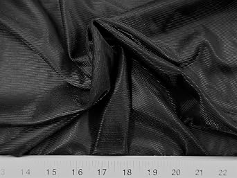 Yard Discount Fabric Nylon 40 Denier Tricot Stretch Black 108 inch Wide TR15