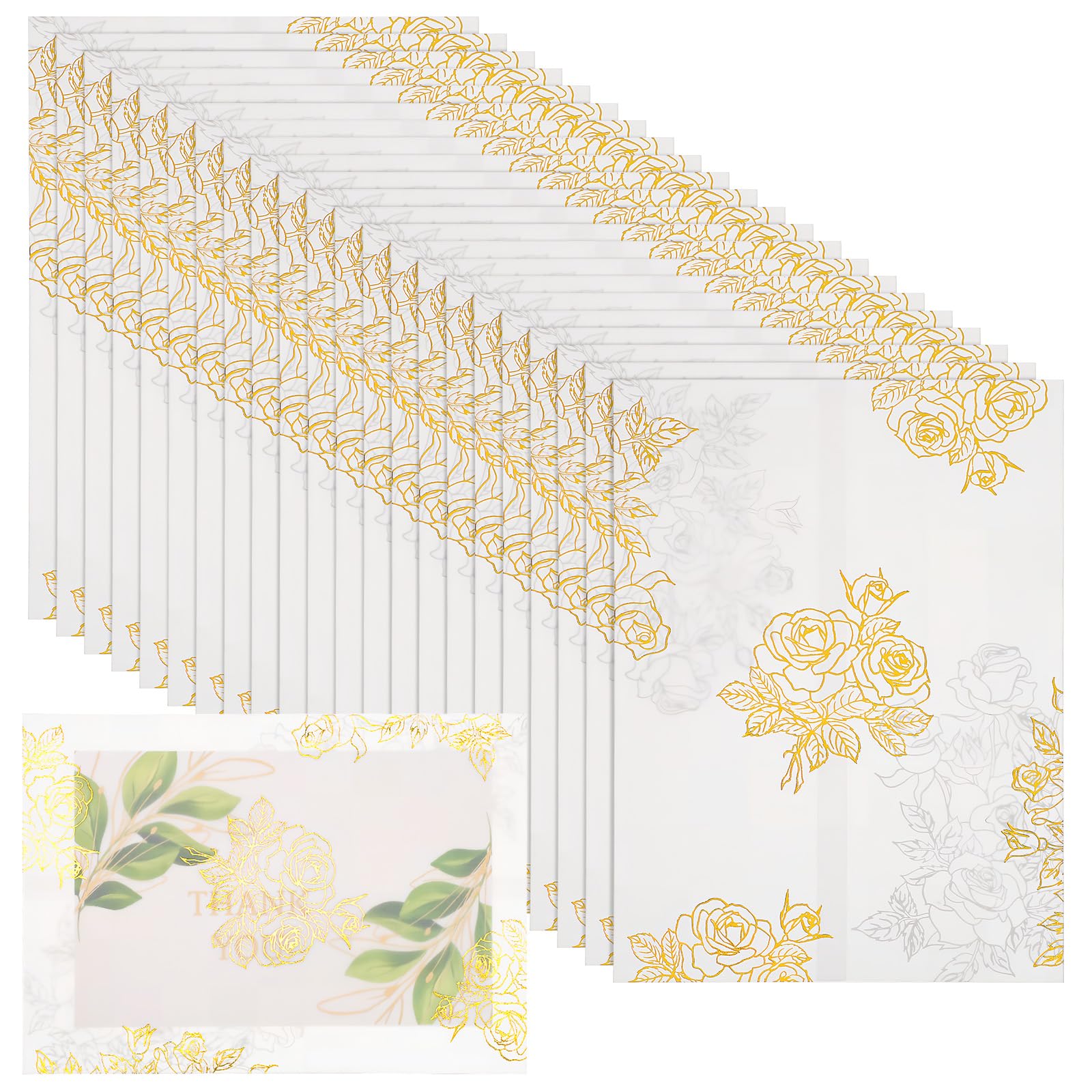 DOITOOL 50pezzi Buste Per Inviti in Pergamena Buste Per Inviti Trasparenti Per Accessori Per Per Eventi Per Compleanno Per Riunioni