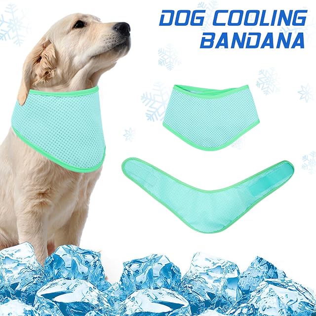 Foto 2 de 6 de Bandana refrescante para perros, collar de enfriamiento transpirable para mascotas