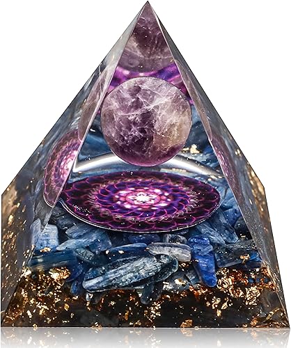 Miniatura 18 de Pirámide de orgón Energía Postiva, Pirámide de Orgonitas de Chakra Amatista, Pirámide de Orgonita para el Éxito, Generador de Energía Pirámide
