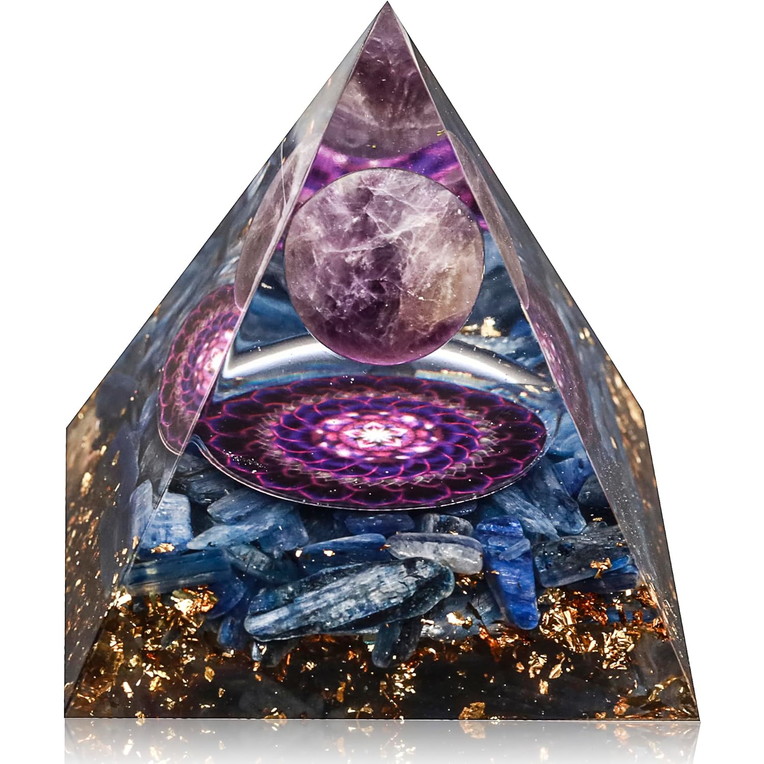 Amazon.com: Yogmudra Orgone Pyramid Postive Energy, Amethyst Chakra ...