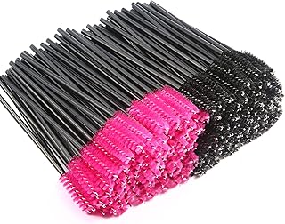 Sponsored Ad - GoWorth 400 PCS Disposable Eyelash Mascara Brushes Makeup Brush Wands Applicator Makeup Kits (Rose Red & Bl...
