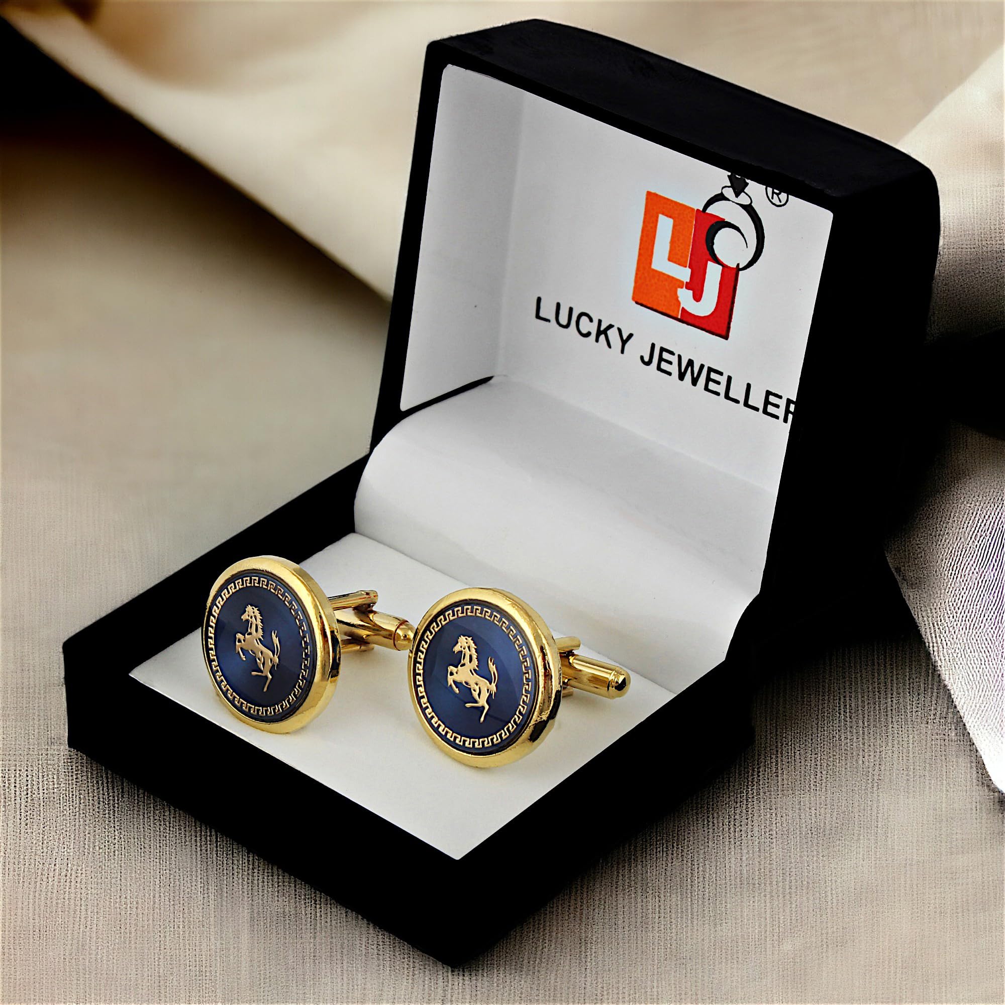 Vintage Horse Round Sleeve Button Formal Cuff Wedding Cufflinks Pair