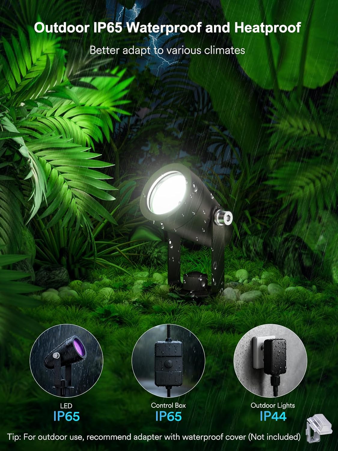 ANGELHALO Smart Landscape Spotlights, Low Voltage IP65 Waterproof Outdoor Spotlights Compatible with APP/Voice/Alexa Control, Color Changing Lights for Yard Garden Pathway Lawn, 6 Pack