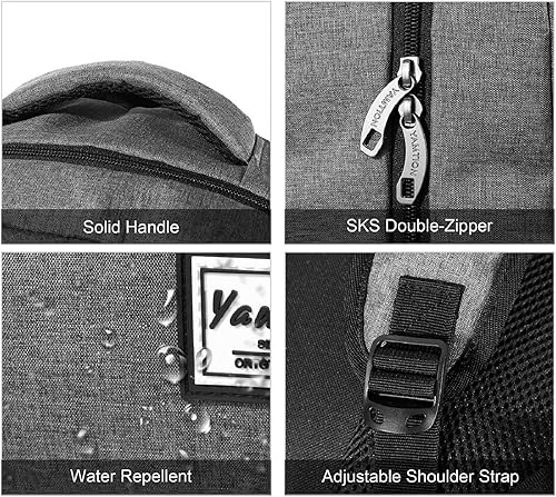 Miniatura 3 de YAMTION Mochila para hombres, mujeres y adolescentes, mochila para computadora de 15.6 pulgadas con puerto de carga USB, de negocios, trabajo,