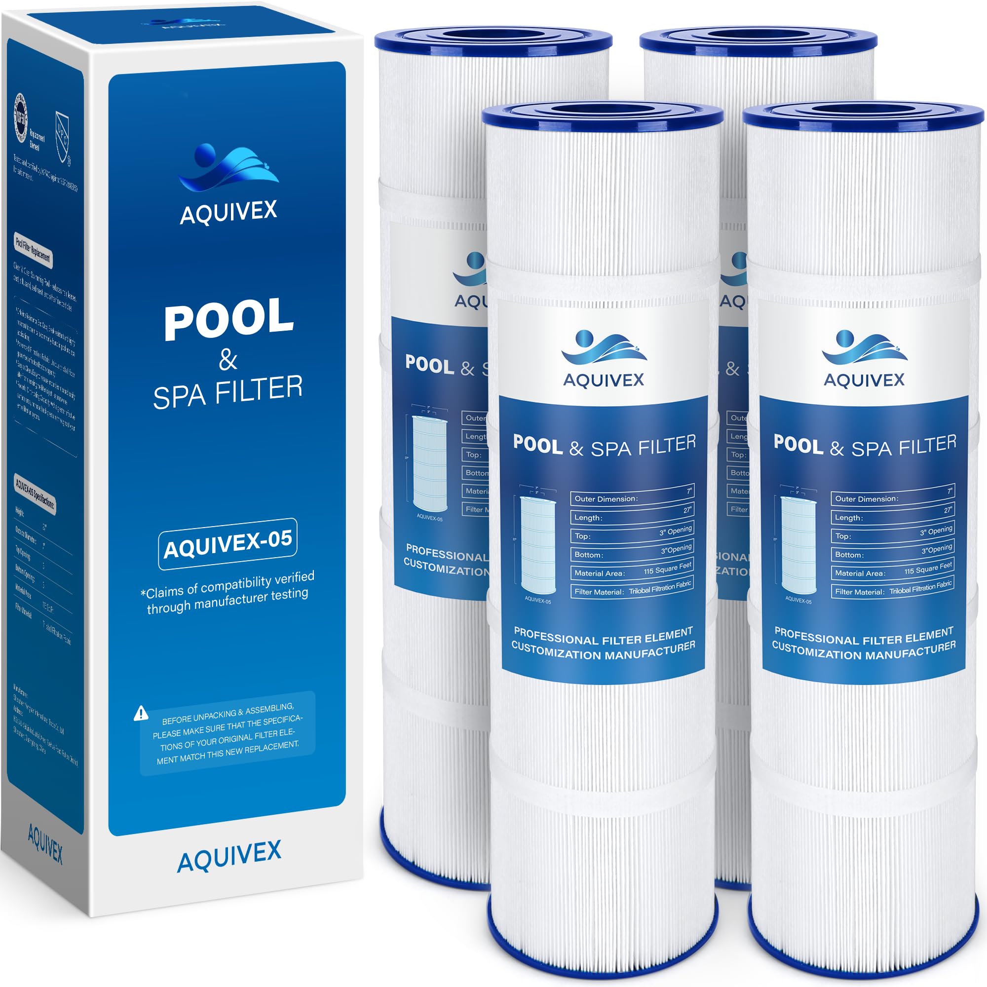 Amazon.com : AQUIVEX CL460 Jandy Pool Filter Cartridge, Compatible