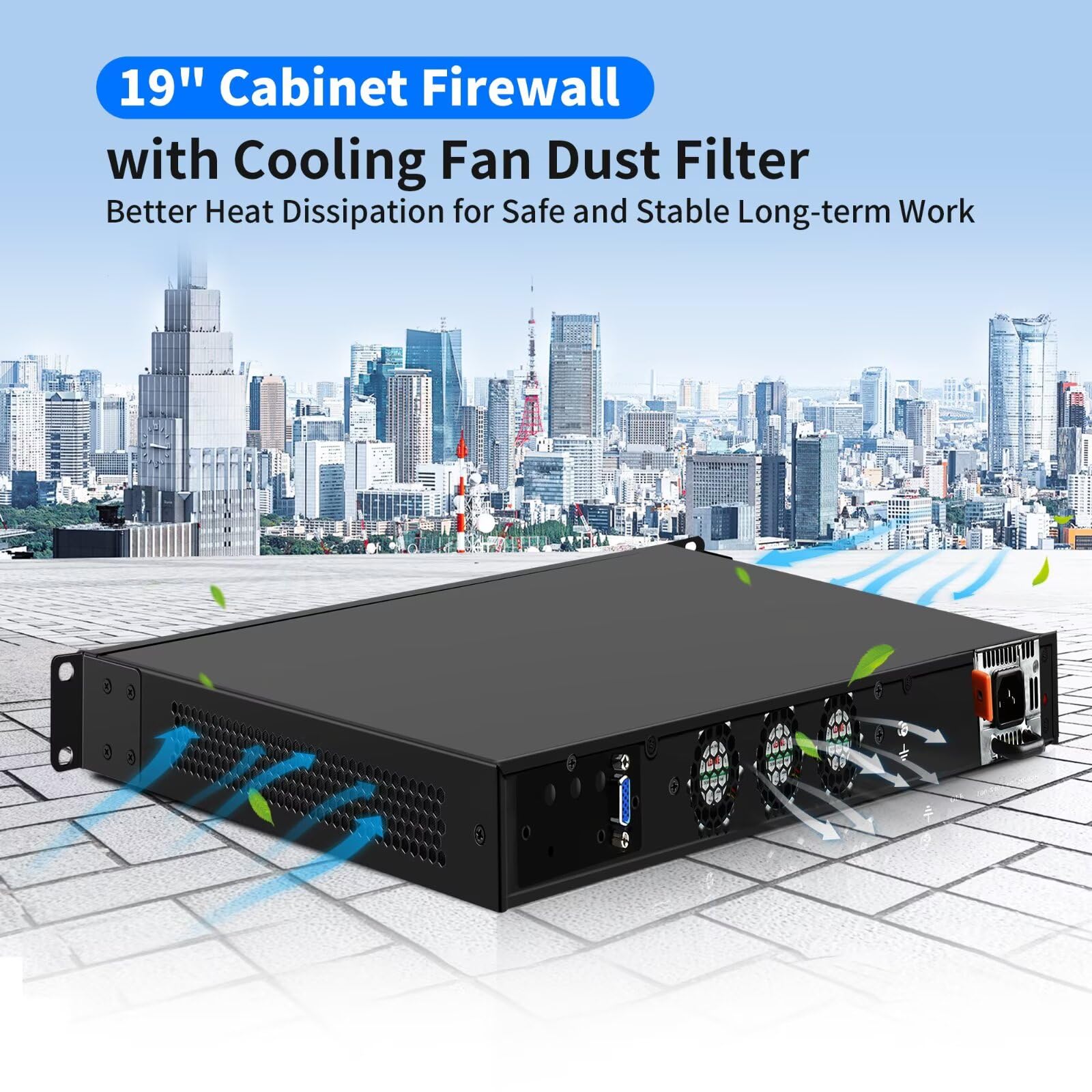 1U Firewall Appliance 10GBe, Core i5 7500, 2 x SFP+ 82599es 10Gbe, 8 x i226V 2.5GbE LAN, OPNsense, Network Rackmount 19 inch, DDR4 8G RAM 256G SSD
