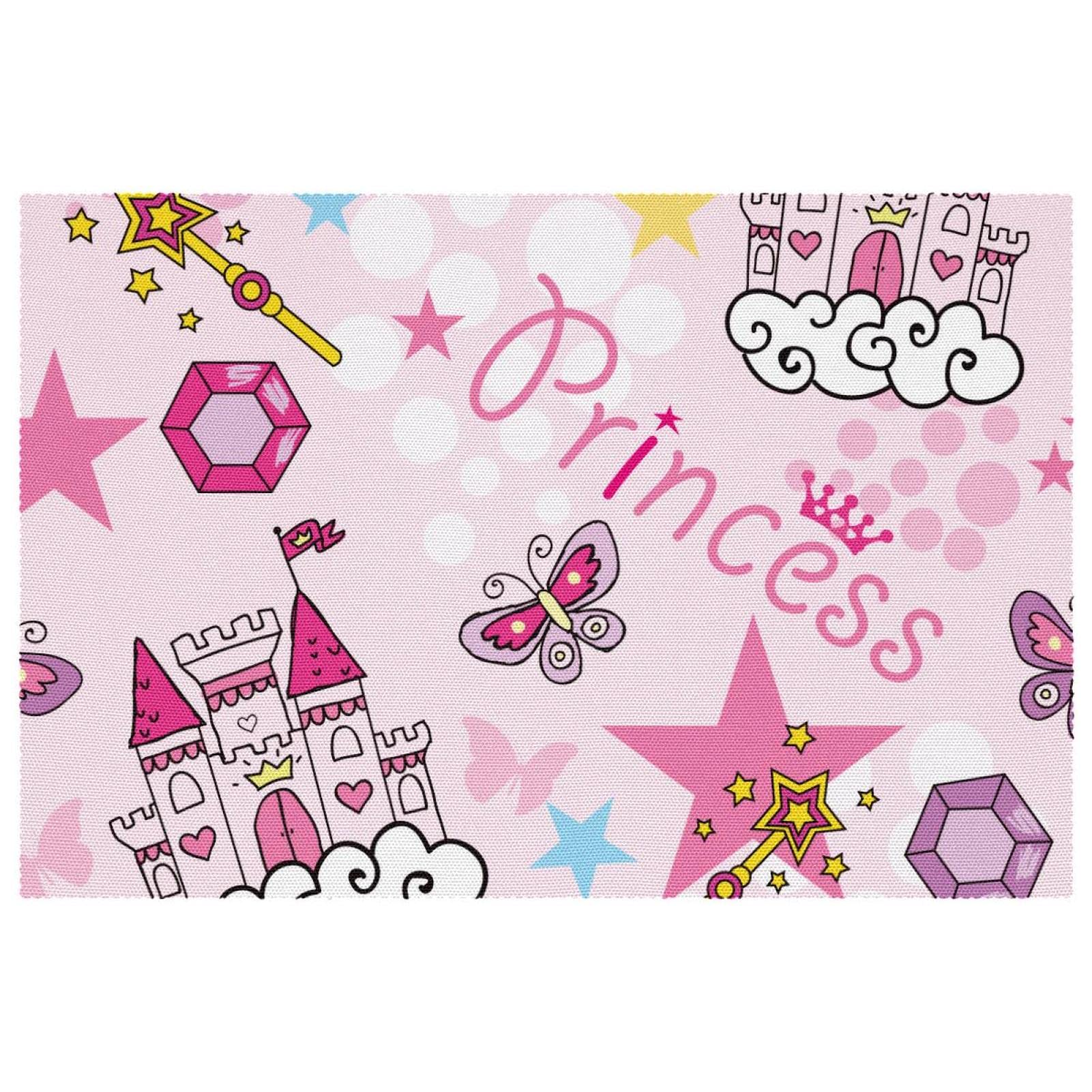 Set de table château de princesse rose anti-tache pour protéger la table des enfants