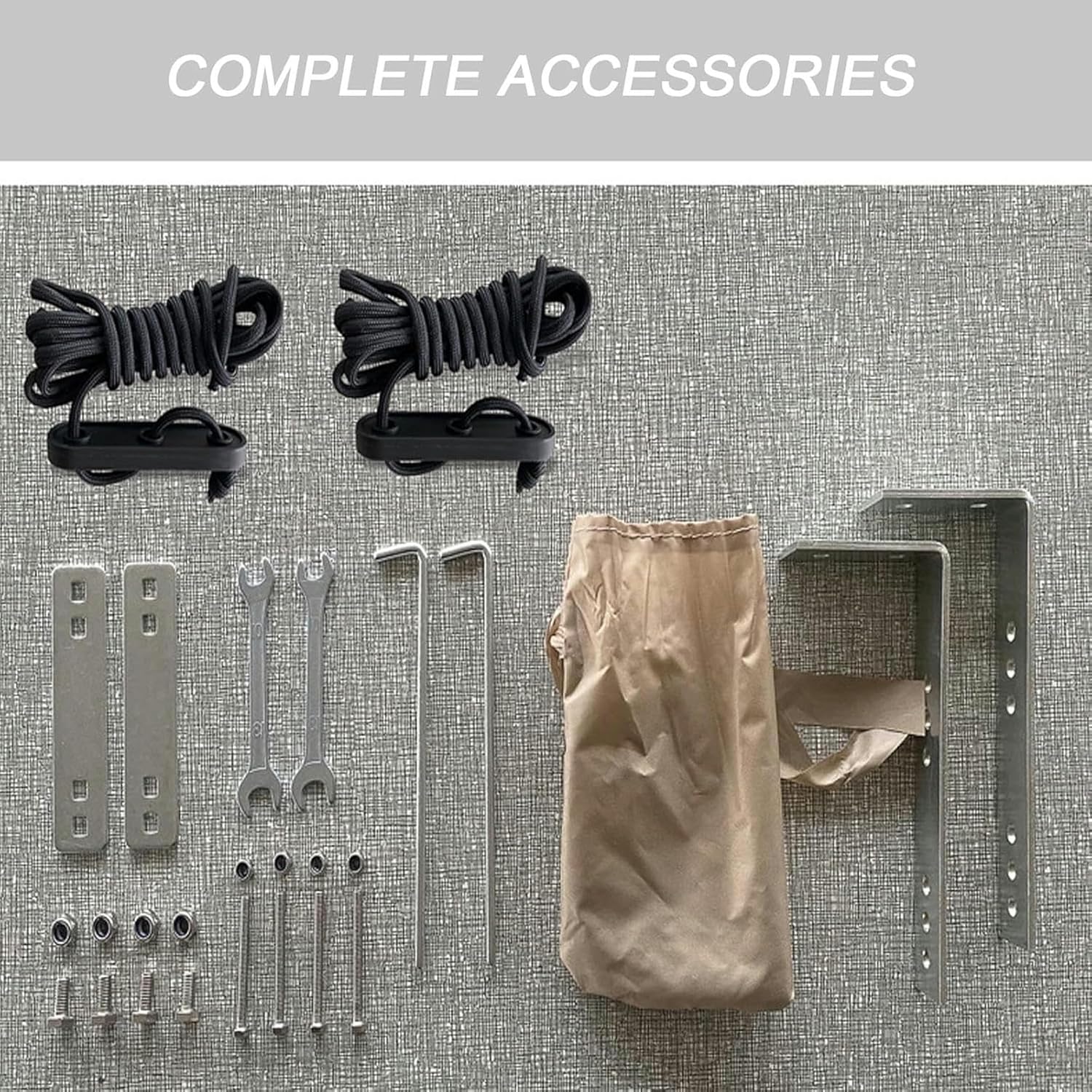 AMNOOL Car Tent with Metal Boards, Awning for Holder, Removable Parasols On The Roof, SUV/Van Accessories/Van