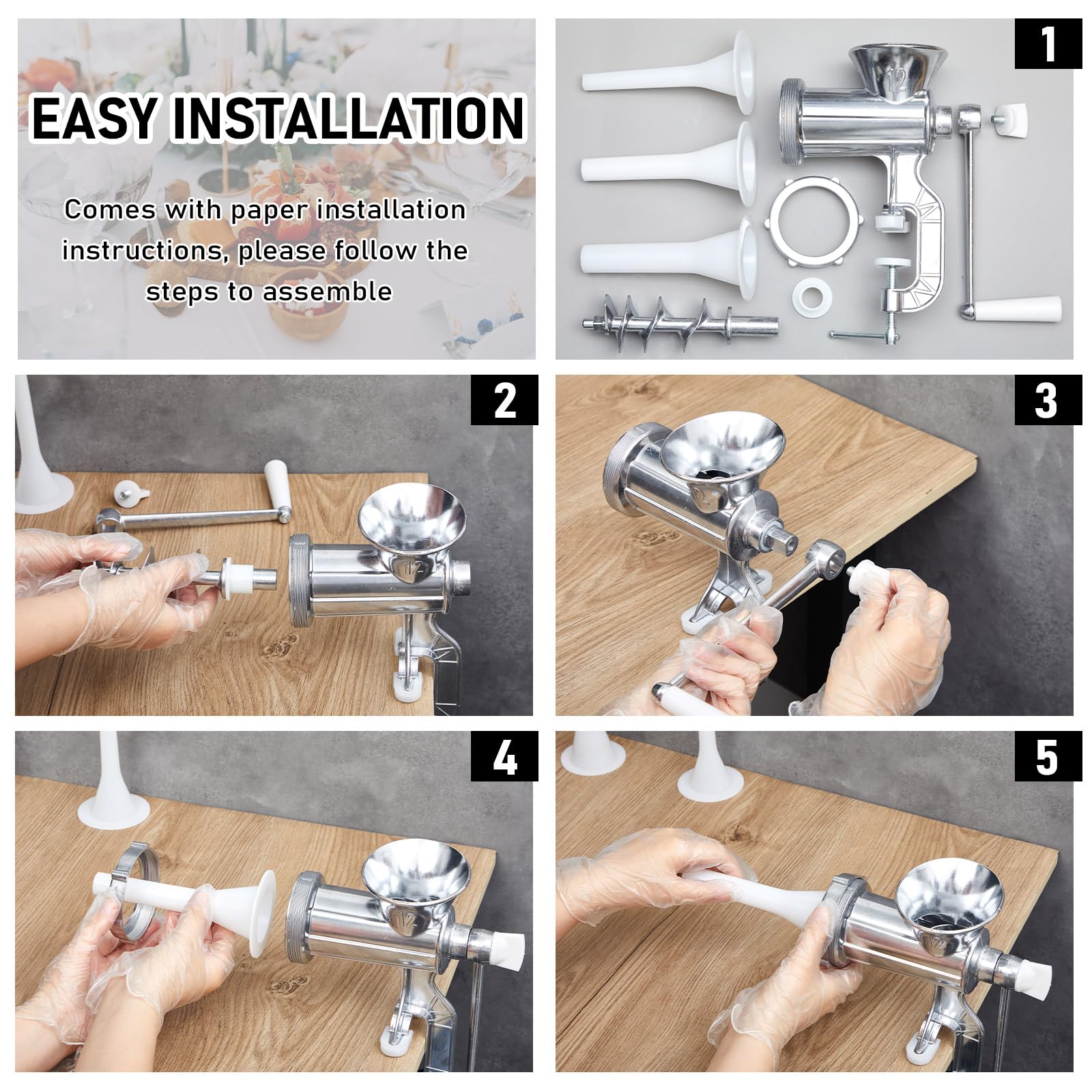 Threlaco Manual Sausage Stuffer - Make Your Own Sausage! -5