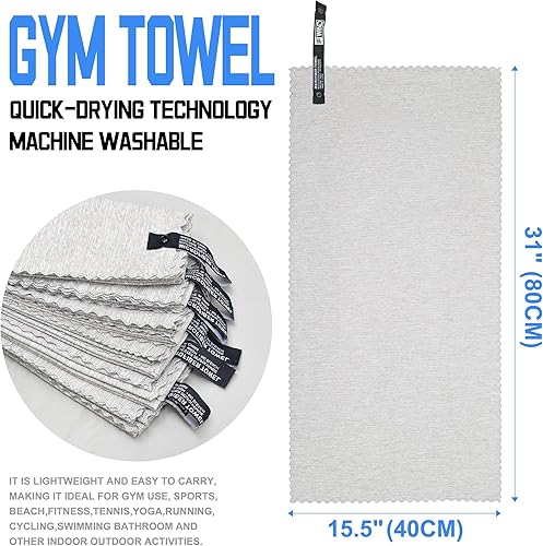 Miniatura 8 de IFWIND Paquete de 6 toallas de gimnasio de microfibra para entrenamiento, accesorios de entrenamiento de secado rápido, toallas de sudor para equipo