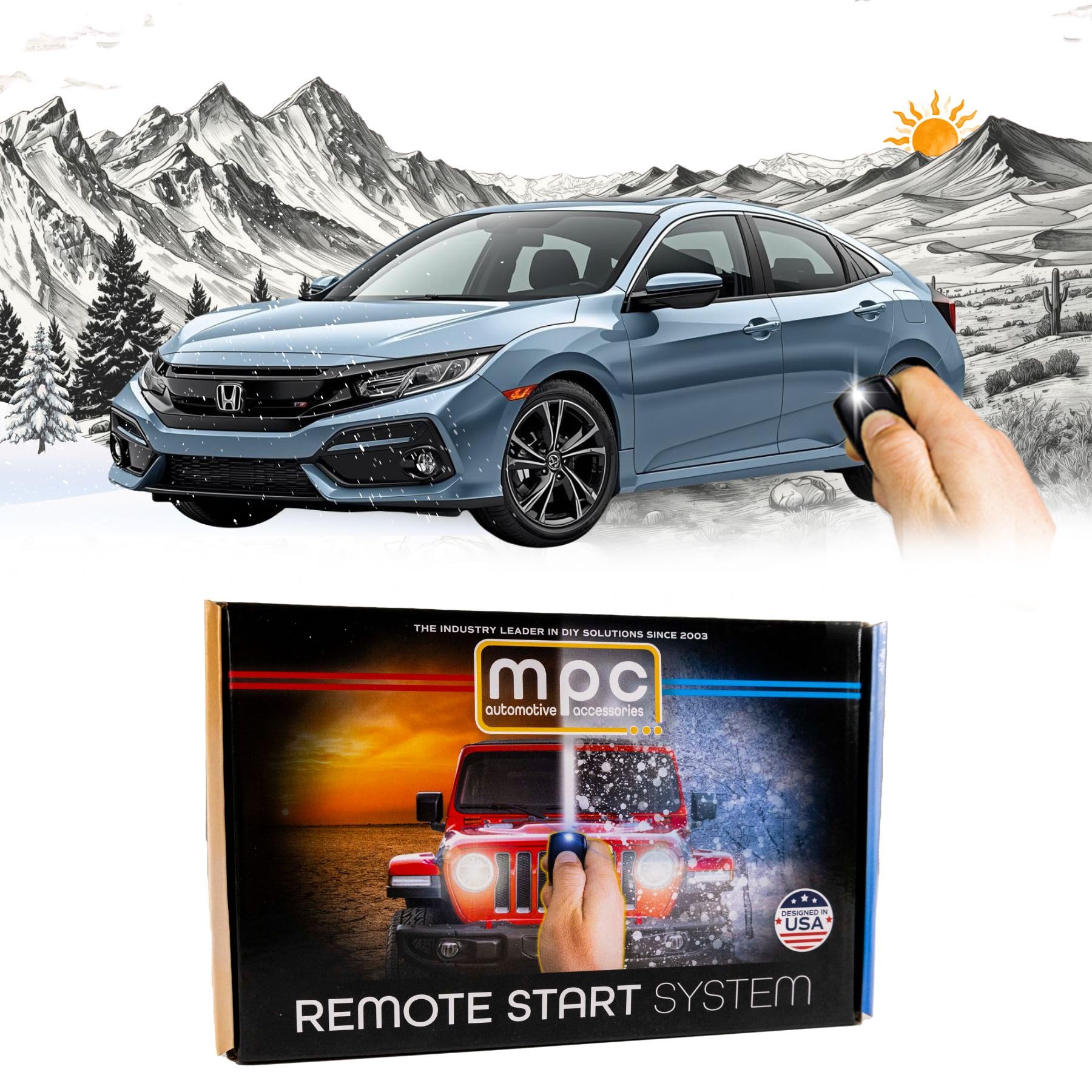 MPC Remote Start Kit Compatible with Honda Civic 2022-2025 || Plug and Play || Push Lock 3X to Start || No Wire Splicing || USA Tech Support