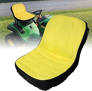 Riding Lawn Mower Cushioned Seat Cover LP92334 for John Deere Mower Tractor & Gator Weatherproof Seats up to 18" High Oxford 300D Fabric with Convenie