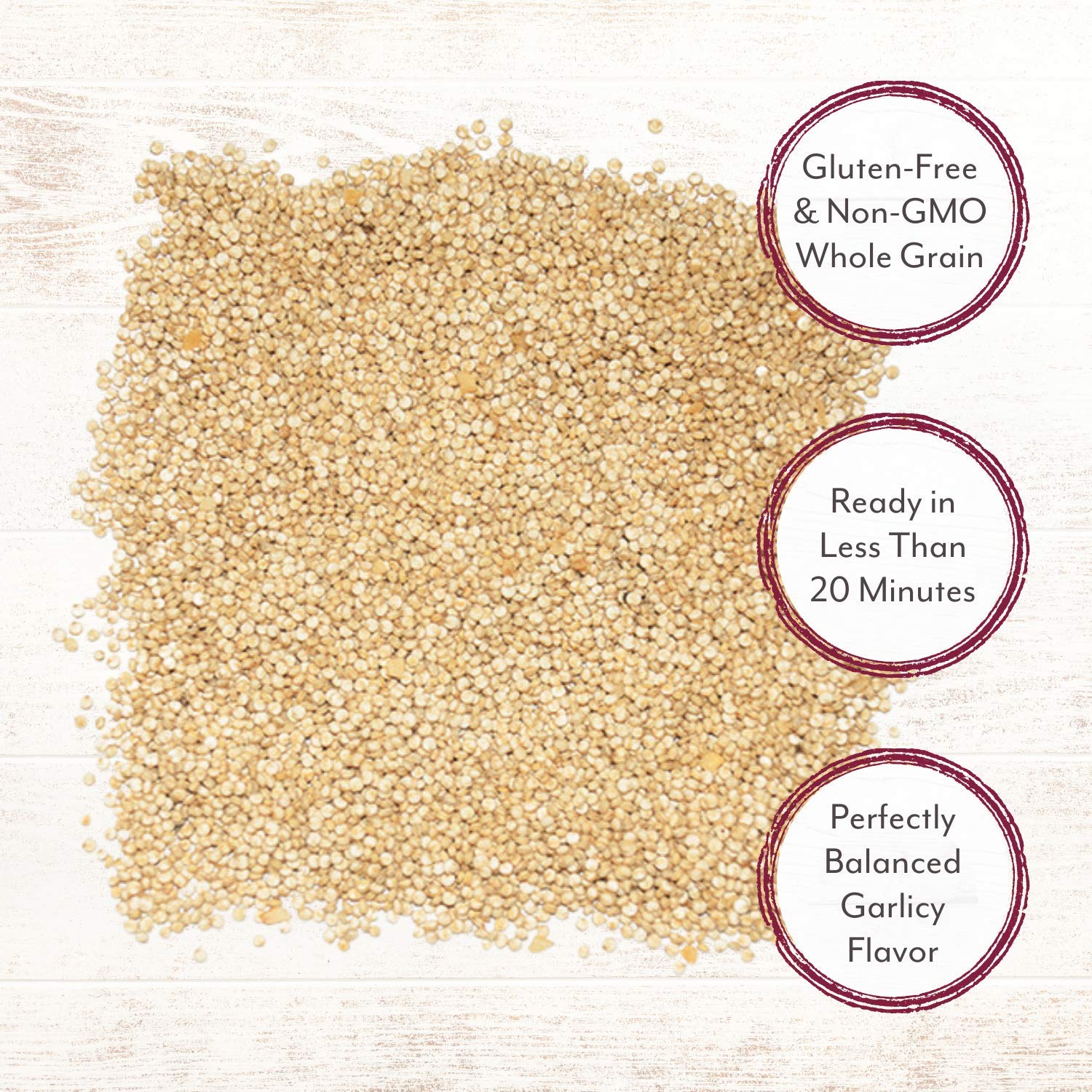 Roland Foods Roasted Garlic Seasoned Quinoa, 5.46 Ounce Bag, Pack of 6