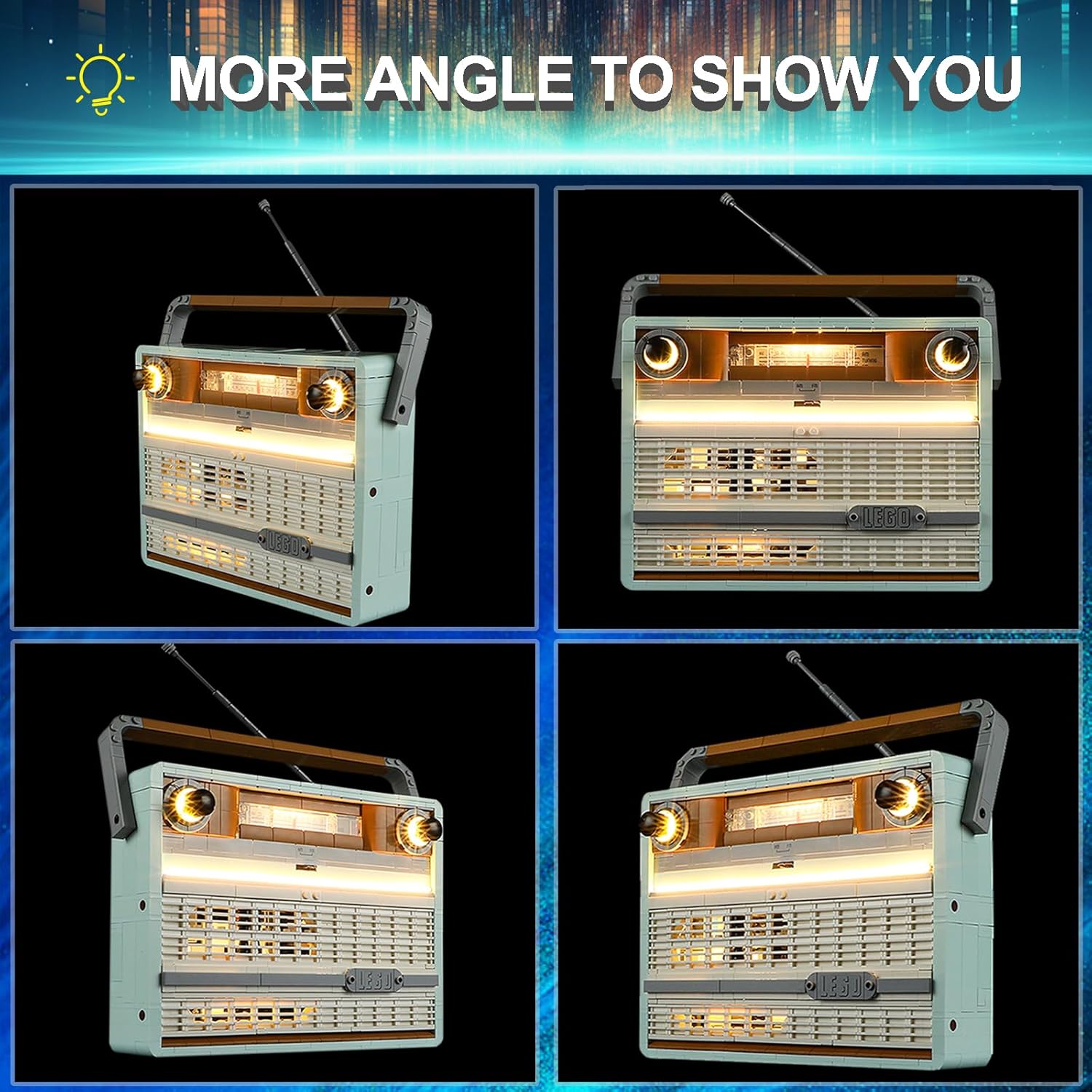 LED Light Kit for Lego 10334 Retro Radio Set, Compatible with Lego 10334 Building Blocks Model(Not Include Blocks Set)