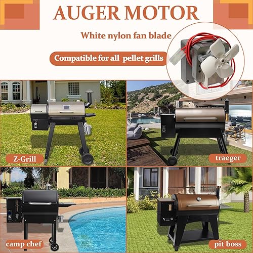 Miniatura 3 de Piezas de repuesto de motor de barrena de 2.0 rpm, compatibles con Traeger, Pit Boss, Camp Chef, parrillas de pellets de madera, ahumadores, AC120V