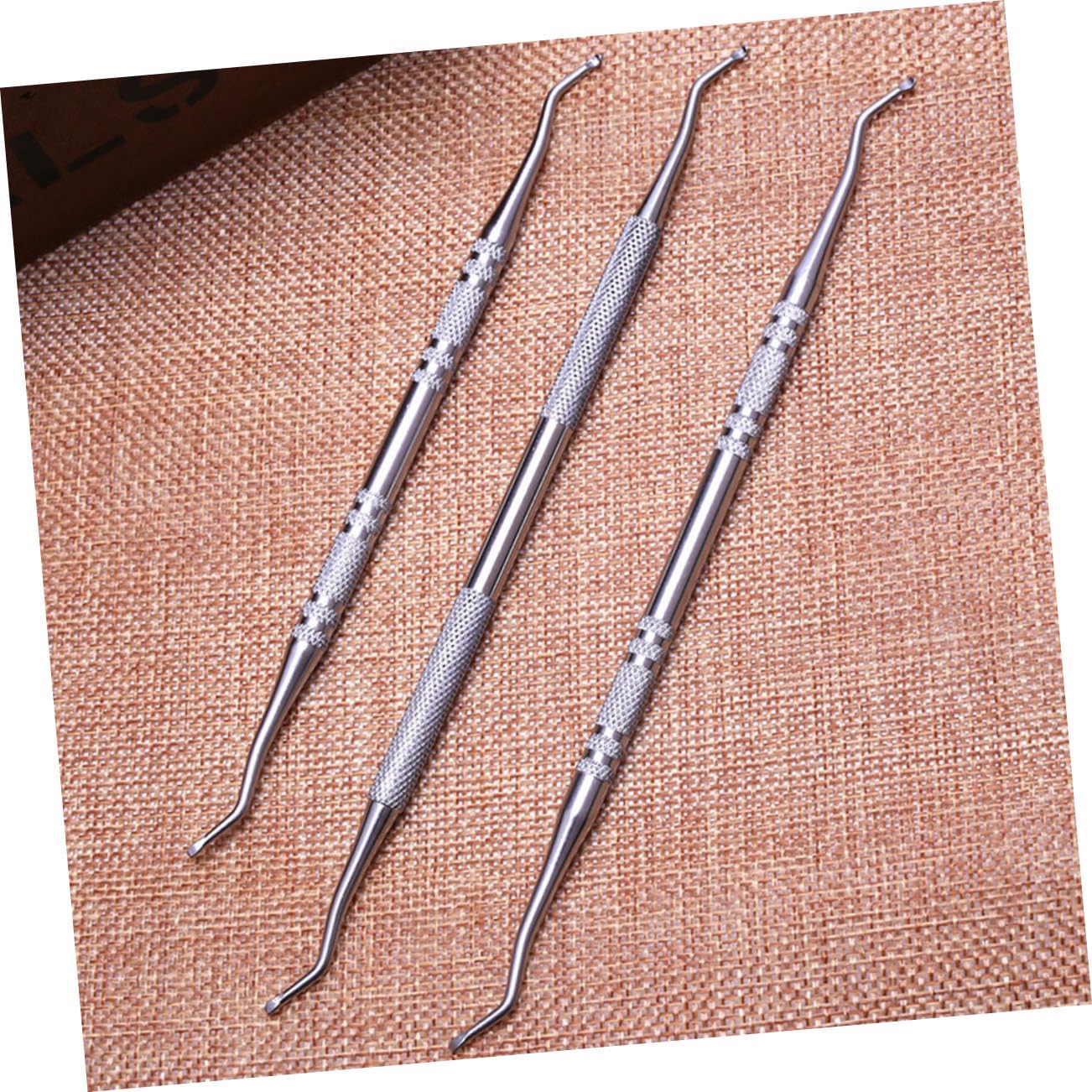 SOESFOUFU Nail Cuticle Remover Spoon Stainless Steel Nail Picker Cuticle Remover Tool