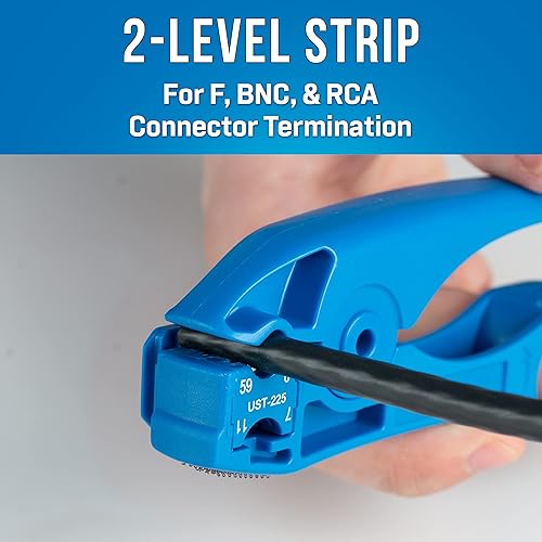 Miniatura 2 de Jonard Tools UST-225 Herramienta pelacables coaxial con tope de hoja