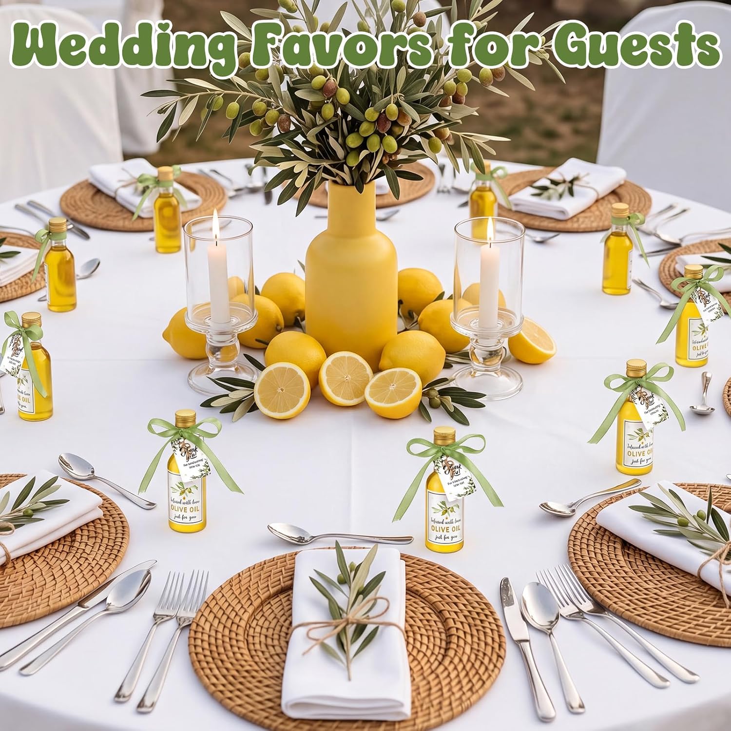 60 Sets Mini Olive Oil Bottle Favors Kit 2 oz Plastic Oil Bottles