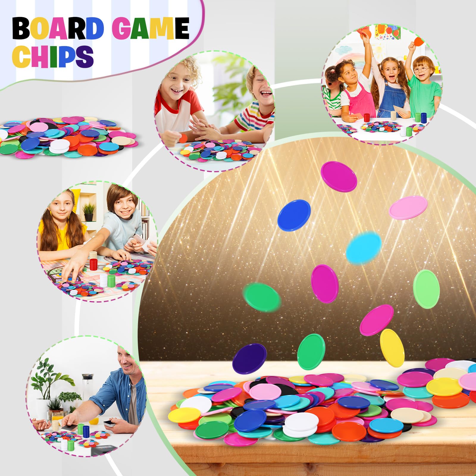 400 Fichas De Póquer De Plástico En 4 Colores – Set Para Juegos De Conteo, Bingo Y Matemáticas