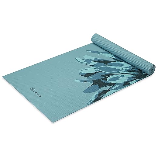 Gaiam Print Yoga Mat, Non Slip Exercise & Fitness Mat for All Types of Yoga, Pilates & Floor Exercises