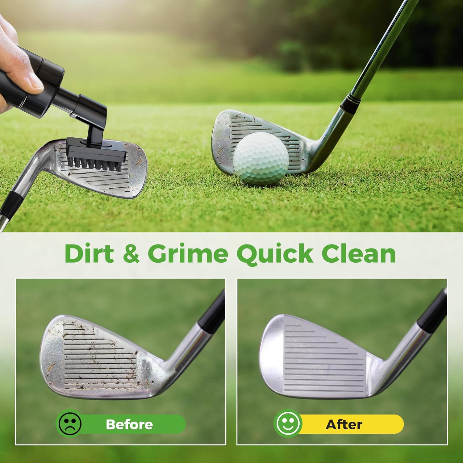 10L0L Golf Club Cleaner Brush, 2-in-1 Golf Club Cleaning Kit Includes Golf Club Brush wtih 5 oz Water Bottle & Groove Sharpener Tool, Essential Golf Accessories & Gifts for Golfers - Image 5