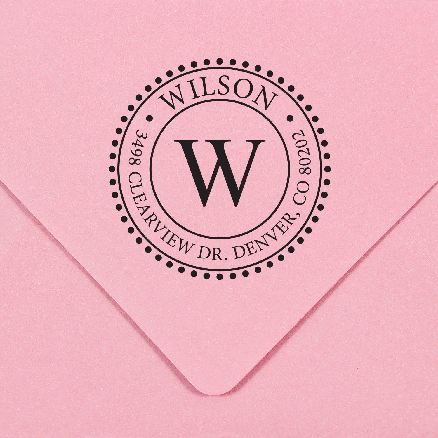 Self Inking Monogram Address Stamp - ExcelMark Style 320