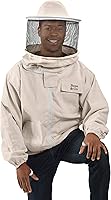 Vista 5 de Bees & Co K73 Chaqueta de apicultor de algodón natural con velo redondo