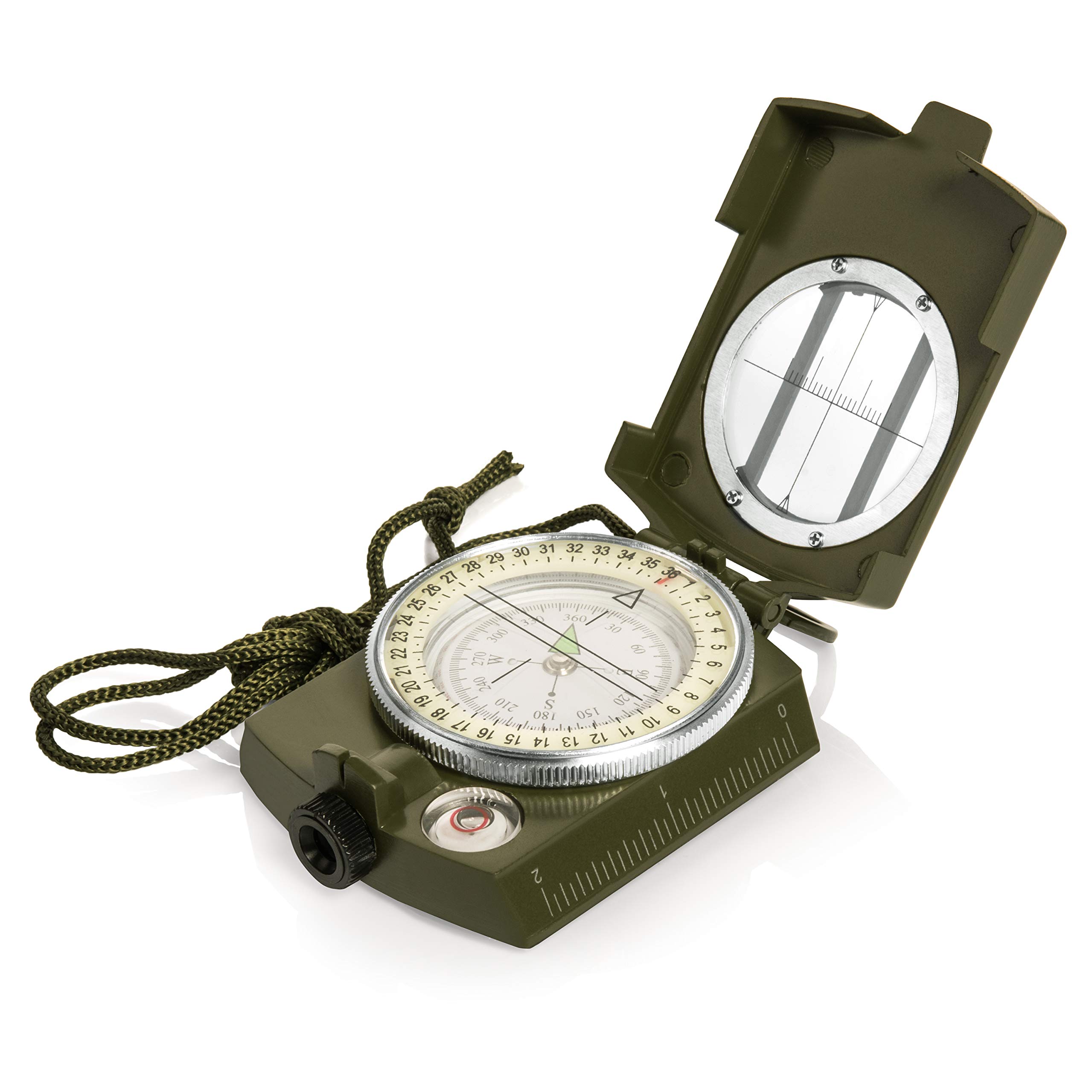 Multifunction Military Survival Compass - Premium Navigational Compass for Camping, Hiking, Outdoors & Emergency Survival Situations