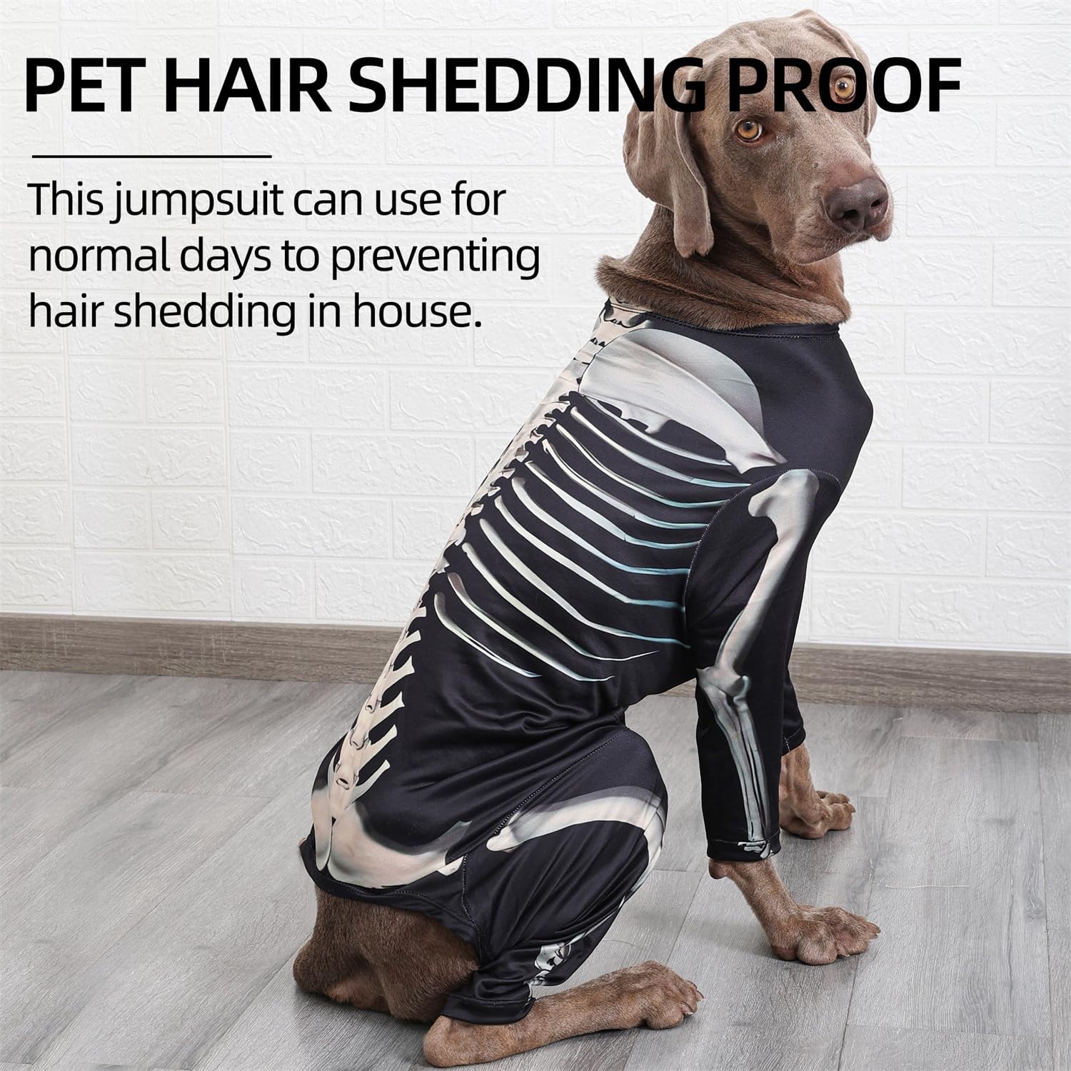 MeiAOBest Dog Halloween Costumes,Pet Halloween Skeleton Jumpsuit Cosplay Sweatshirt Onesies,Funny Dress Up Apparel Clothes for Small Medium Large Dogs_3XL - Image 4