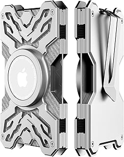 Airtag Wallet(No Airtag)-Wallet for Men Slim Minimalist-Air Tag Wallet with Money Clip, Metal Wallet with Airtag Holder, Airtag Wallet Men, RFID Card Holder Wallet