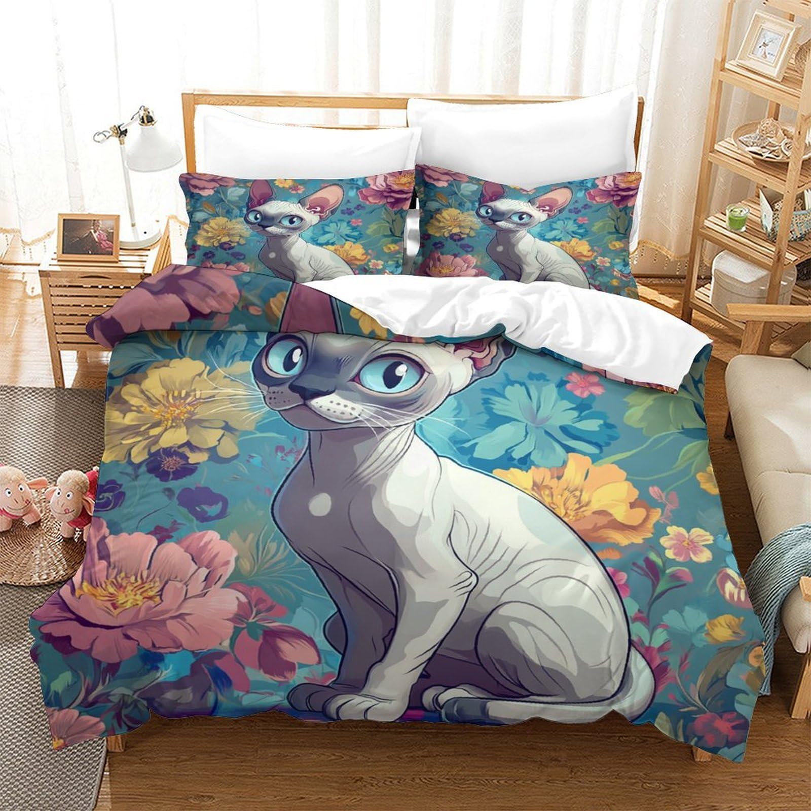 Housse de couette Halloween 3D microfibre pour chambre d'enfant