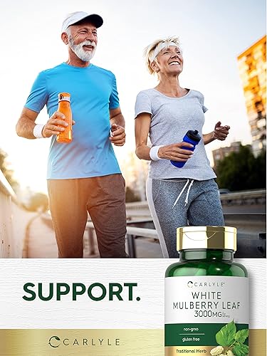 Miniatura 6 de Carlyle Extracto de hoja de morera 3000 mg 100 cápsulas Suplemento herbario sin OMG y sin gluten