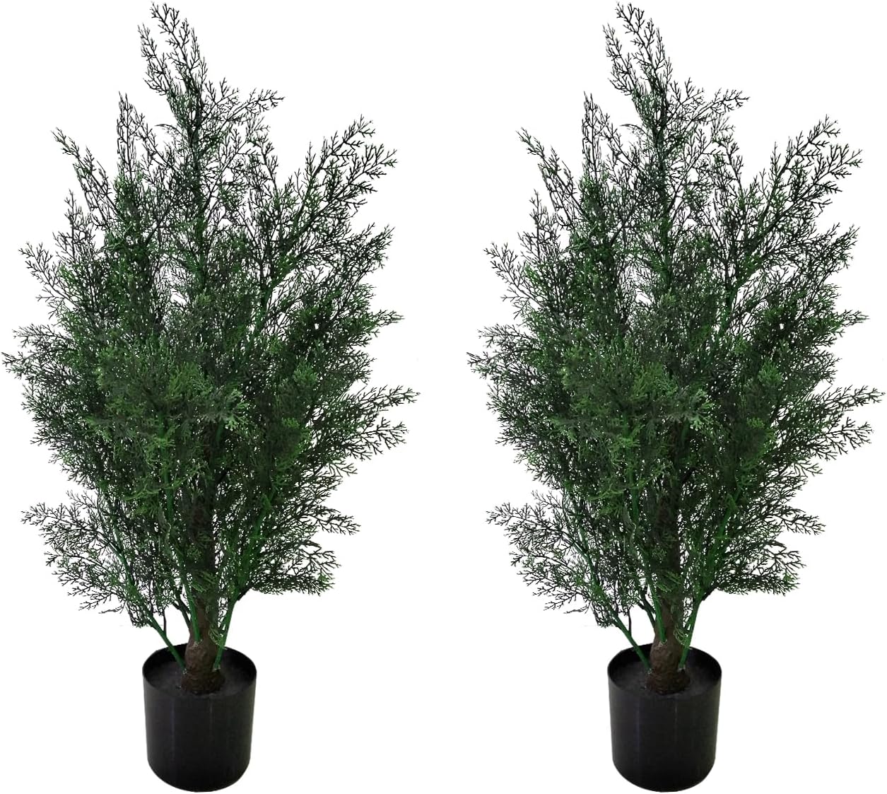 Artificial Cedar Topiary Trees, Set of 2 Artificial Cedar Tree Fake