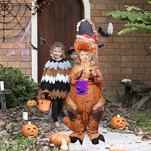 Miniatura 5 de Lulu Home Inflatable T-Rex Costume for Boys Girls Dinosaur Themed Party Trick or Treat Activity