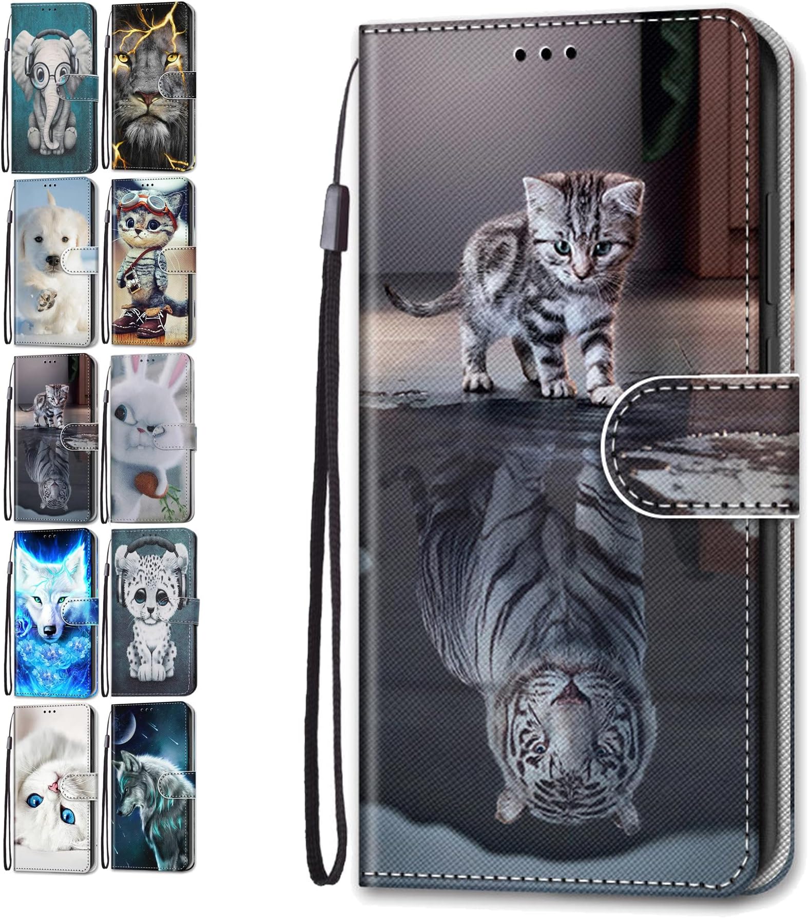 For OPPO A54 5G Luxury Case 3D Emboss Leather Wallet Holder Card Book Etui For O - Foto 2