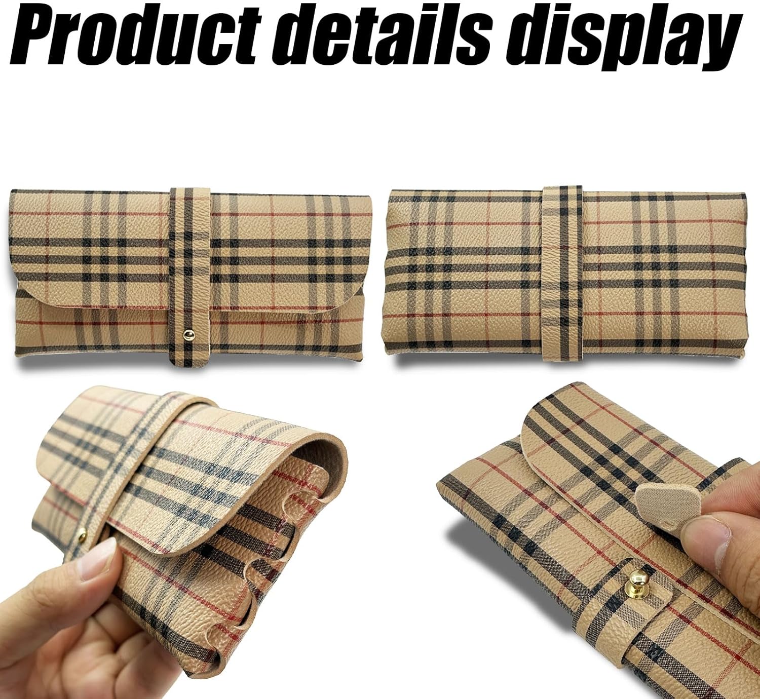 Glasses storage bag Travel sunglasses myopia glasses storage bag Fashion leather storage bag - Image 5