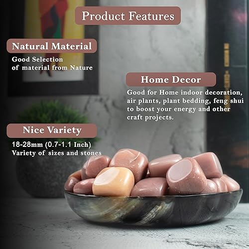 Miniatura 251 de Crocon Kit de cristales y piedras curativas de amatista de 1 libra para cristal curativo de Reiki, piedras pulidas moradas, piedras pulidas