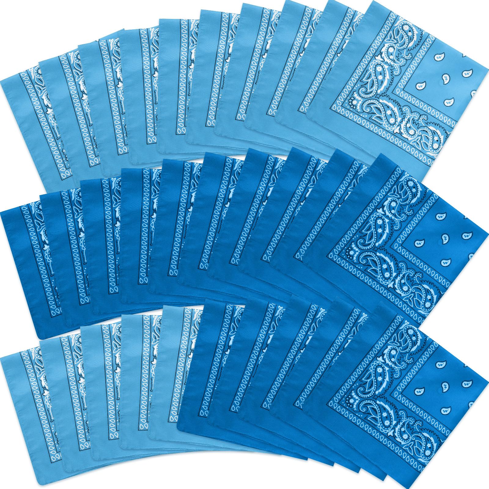 30 Pcs Bandanas Bulk Paisley Bandanas Unisex Cowboy Head Wrap Scarf Headband Handkerchief for Women Men