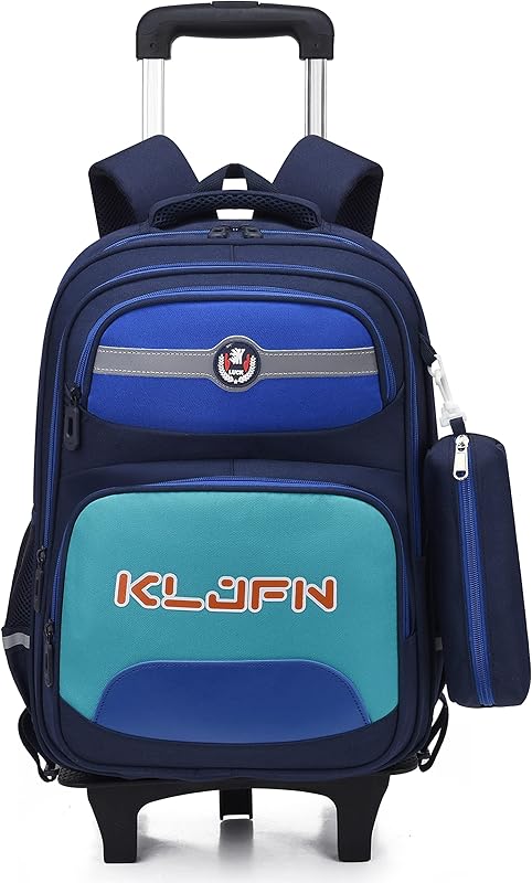Mochila de Rodinhas Infantil em Tecido Oxford Impermeável e com Grande Capacidade para Estudantes de 6 a 12 Anos - Modelo de Duas Rodas (Azul+verde) em oferta na Shopee Mochila de Rodinhas Infantil em Tecido Oxford Impermeável e com Grande Capacidade para Estudantes de 6 a 12 Anos - Modelo de Duas Rodas (Azul+verde) em oferta na Shopee