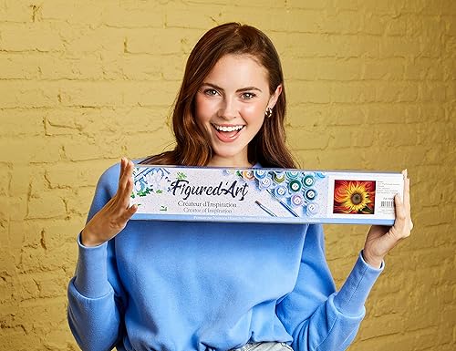 Vista 22 de Figured'Art - Juego de pintura por números, lienzo enrollado sin marco, para manualidades, para adultos, 16 x 20 pulgadas, jarrón de peonías