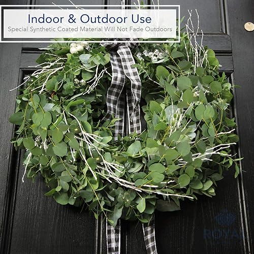 Miniatura 7 de Royal Imports Vid artificial de eucalipto de dólar plateado, hojas largas de vegetación para decoración rústica, ramo de boda, fiesta, corona, arco,