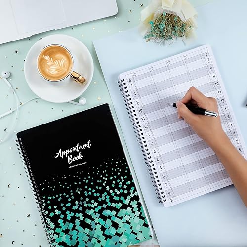 Miniatura 8 de Libro de citas – Libro de citas de salón sin fecha, libro diario y horario con 200 páginas, de 6 AM a 9 PM, planificador diario de intervalos de 15