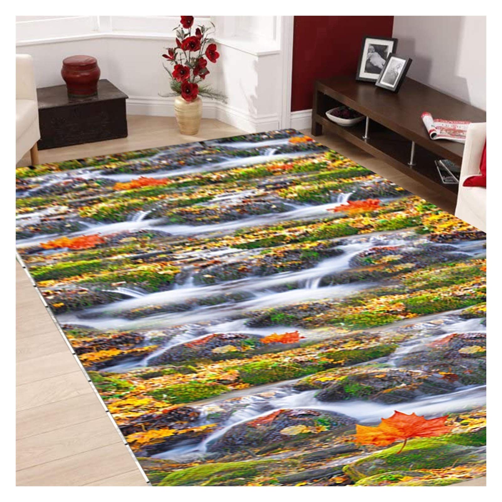 ZHAOHUI Hallway Runner Rug, 3D Three Dimensional Pattern Carpet, Apply to Corridor Aisle Entrance Stairs Living Room Kitchen, Breathable Non Slip Dust Proof (Color : A, Size : 1X1.8m)