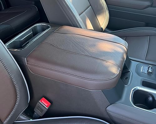 Miniatura 6 de Diseñado para todos los modelos de asiento de cubo GMC Sierra 2014-2023, funda de neopreno para consola central, hecha a mano en Estados Unidos,